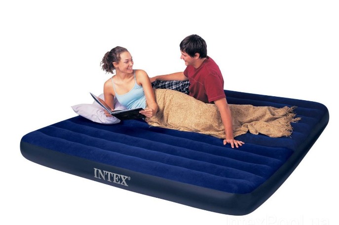 

Двуспальний надувной матрац Intex 64755 (183 x 203 x 25 см) Classic Downy Airbed