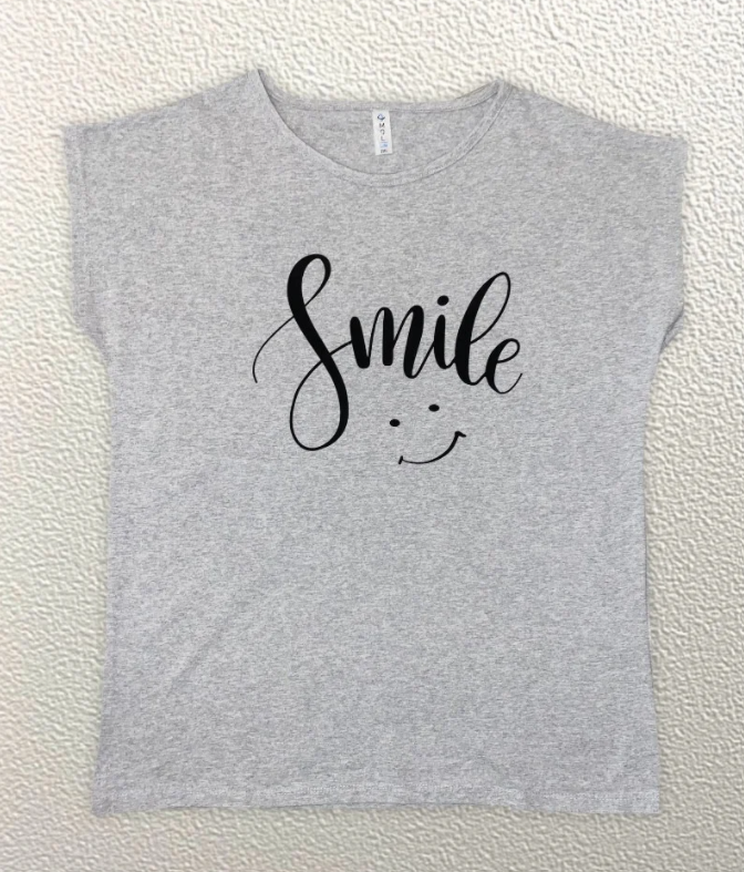 

Жіноча Футболка HAZARD Smile сіра батал 21776 (2XL (52))