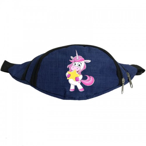

Сумка Бананка Единорог 0021 на пояс Moon Unicorn EDN 0021 blue синий