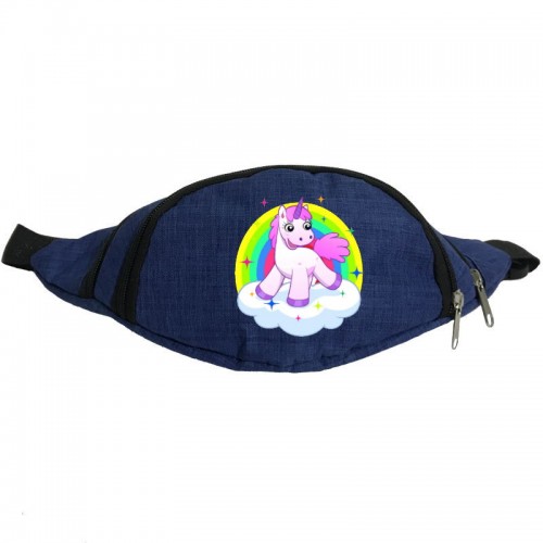 

Сумка Бананка Единорог 0043 на пояс Moon Unicorn EDN 0043 blue синий