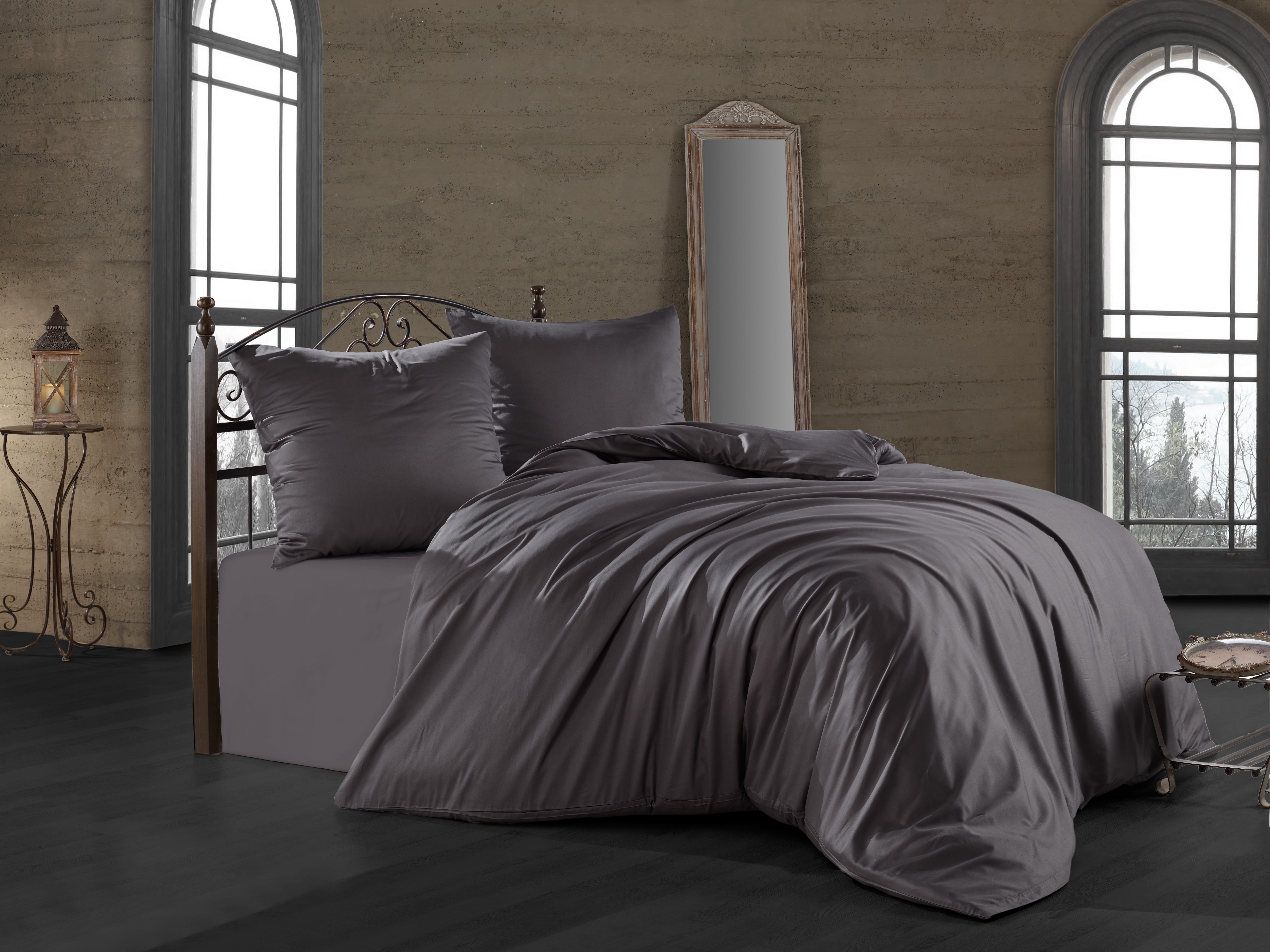 

Комплект постельного белья Zugo Home Сатин Antrasit 200x220 (ts-01868)