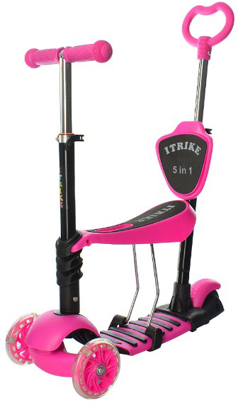 

Cамокат 5в1 iTrike Maxi Pink (JR 3-026-K pink)