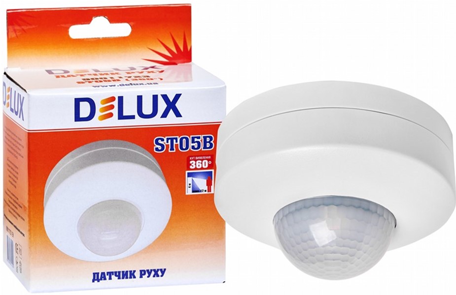 

Датчик движения DELUX ST05B (360°) белый (90011723)
