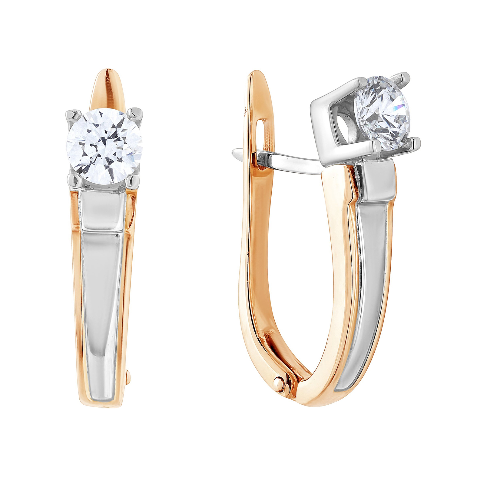 

Серьги в красном и белом золоте с цирконием Swarovski 000050234