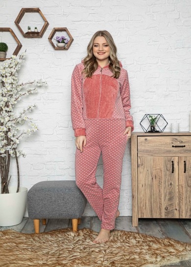 

Жіноча піжама комбінезон Pijamoni 4900-14 XL Высохшая роза