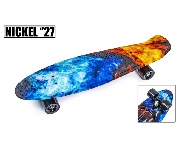 

Пенниборд Nickel удлиненный с рисунком (Penny Board), Fire and Ice
