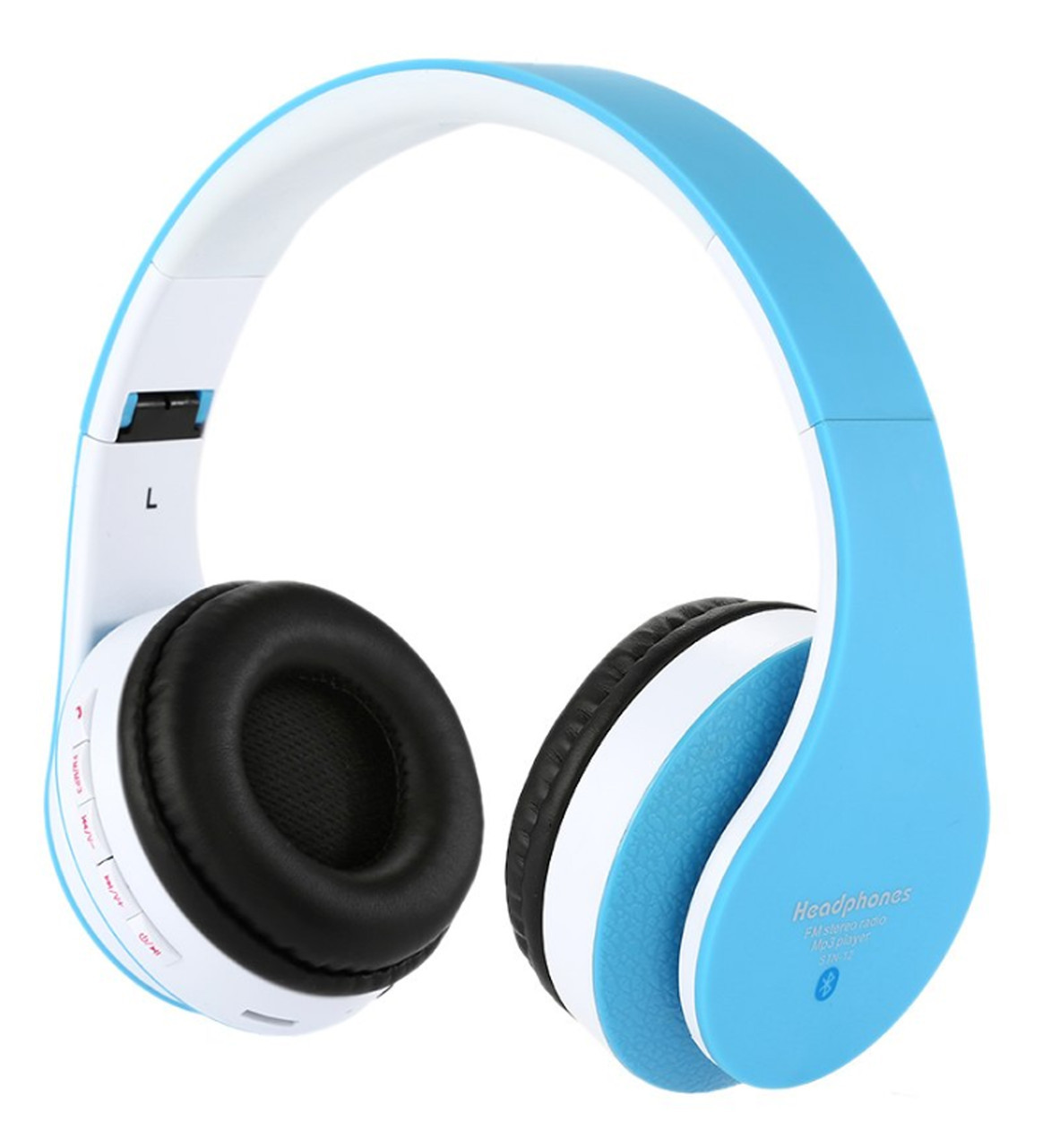 

Беспроводные Bluetooth стерео наушники Dellta STN-12 с МР3 и FM синий (np4211)