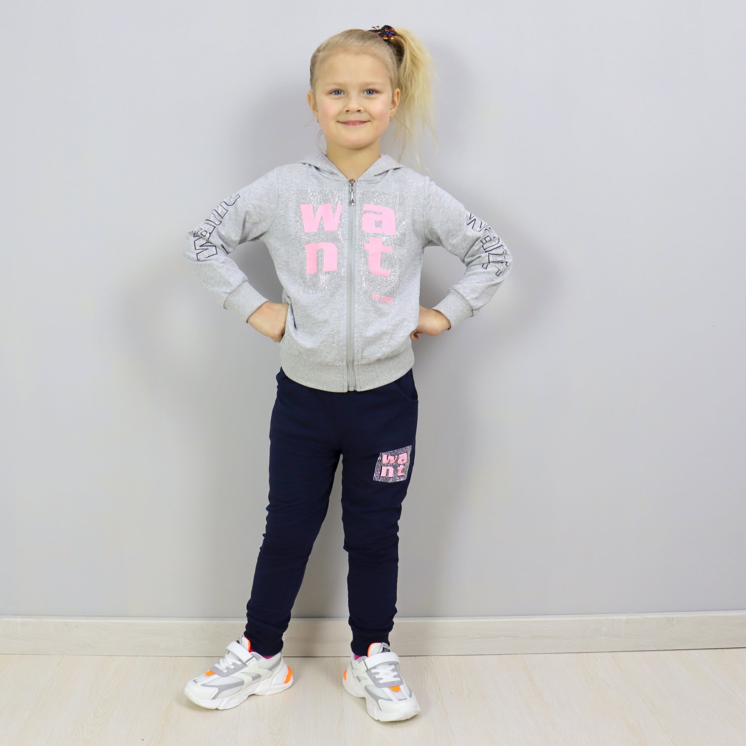 

Спортивный костюм для девочки MiSS GiM (9647сер) Рост 146 см