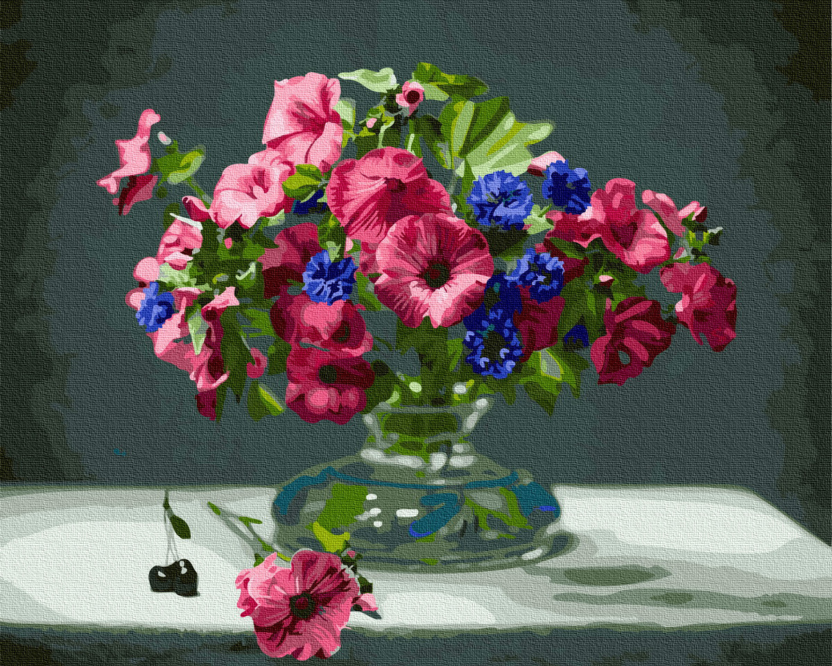 

Картина по номерам BrushMe GX26362 40*50 cм Букет розовых петуний