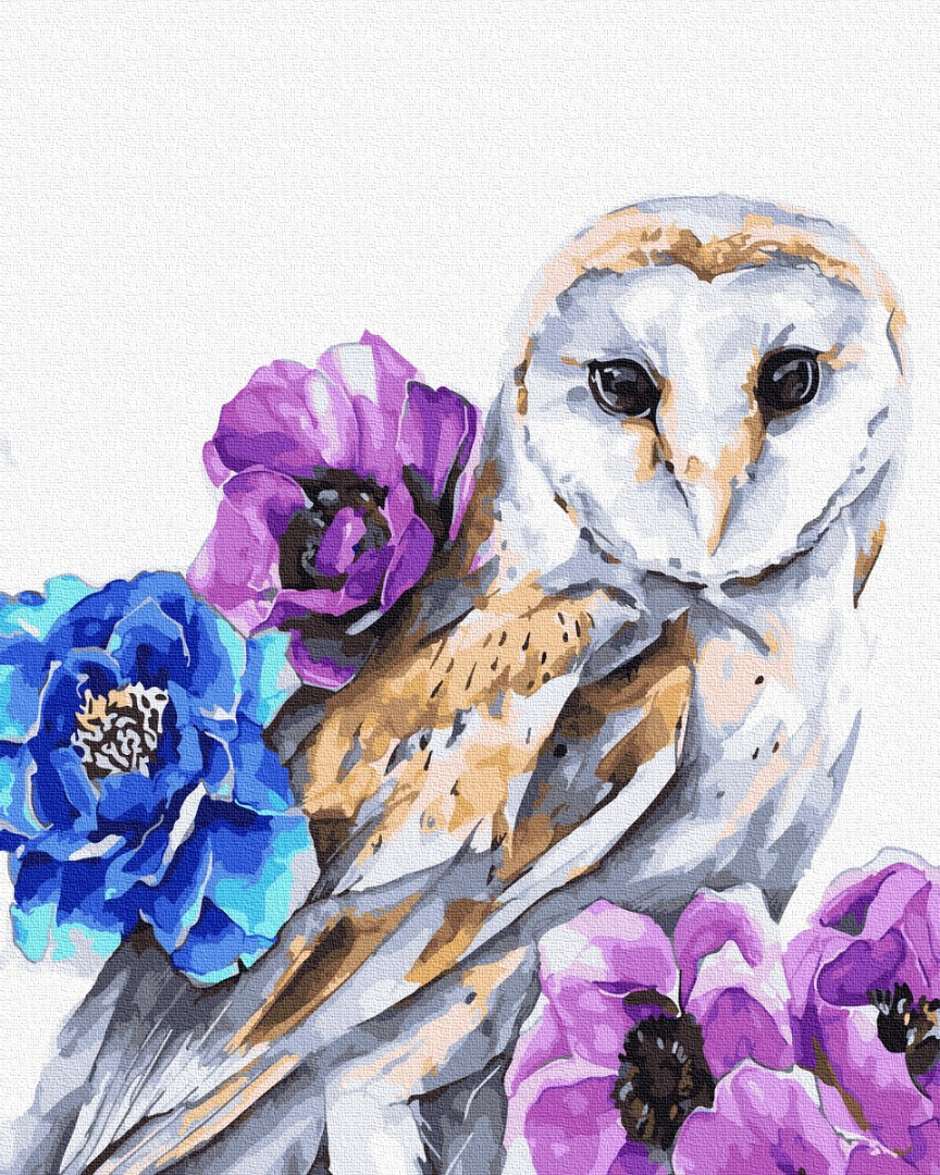 

Картина по номерам BrushMe GX33152 40*50 cм Совушка в цветах