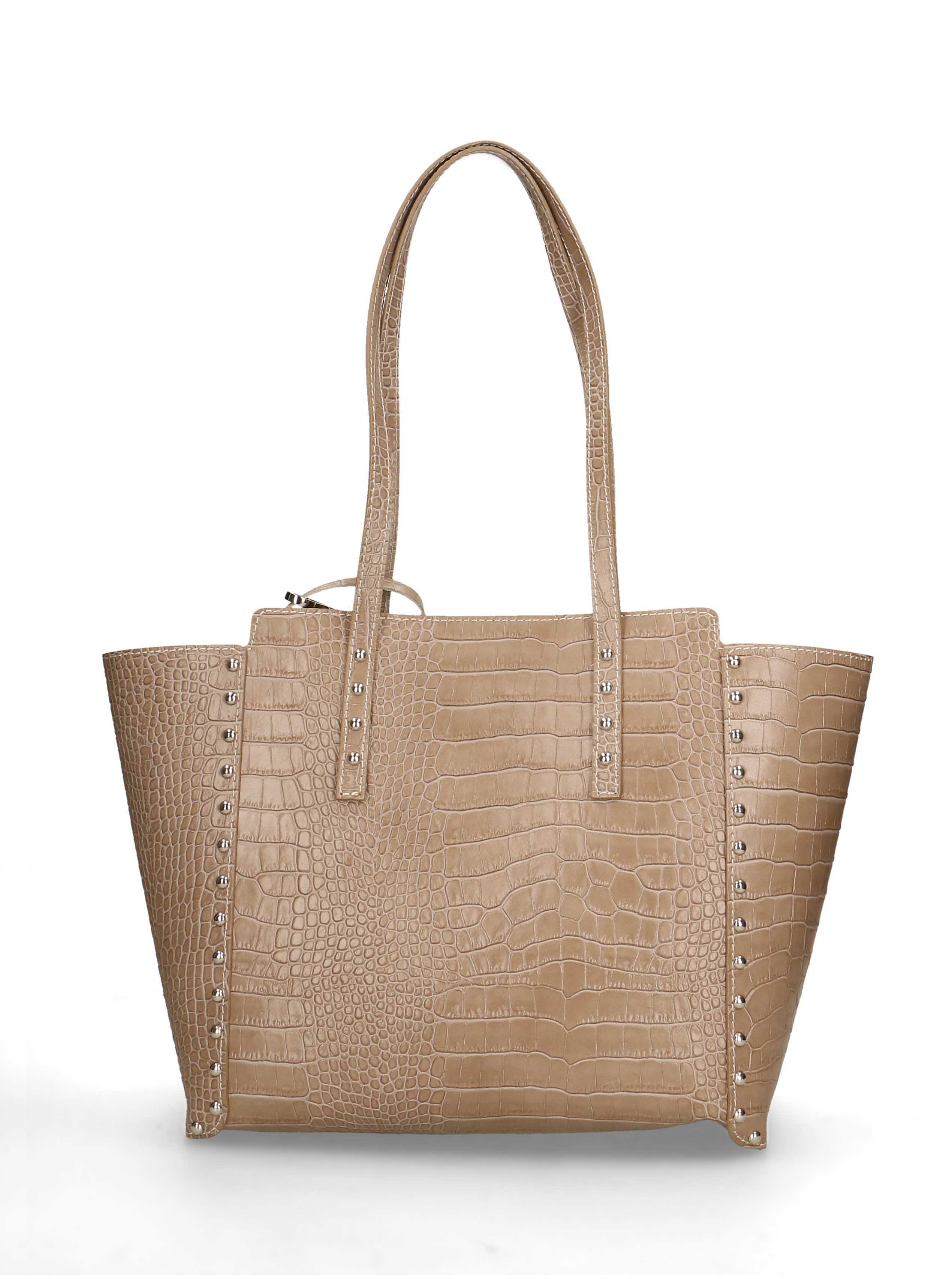 

Сумка На Каждый День Italian Bags 10083_taupe Кожаная Таупе