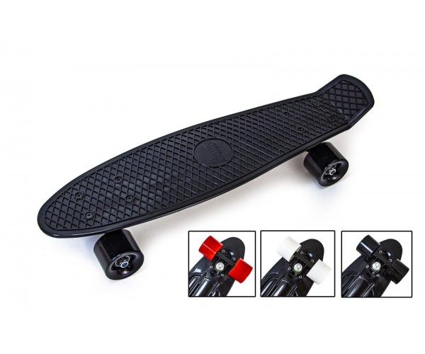 

Пенниборд Стандарт (Penny Board Classic) Черный с белыми колесами