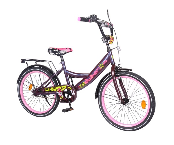 

Двухколесный велосипед Tilly EXPLORER 20", Фиолетово-розовый