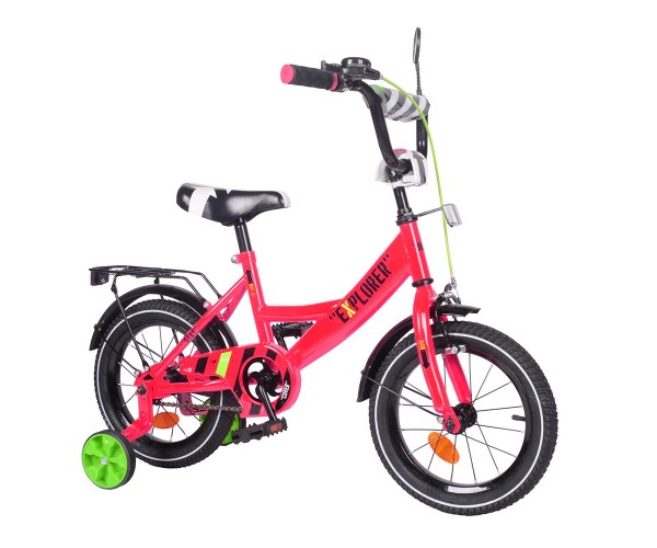 

Двухколесный велосипед Tilly EXPLORER 14", Малиновый