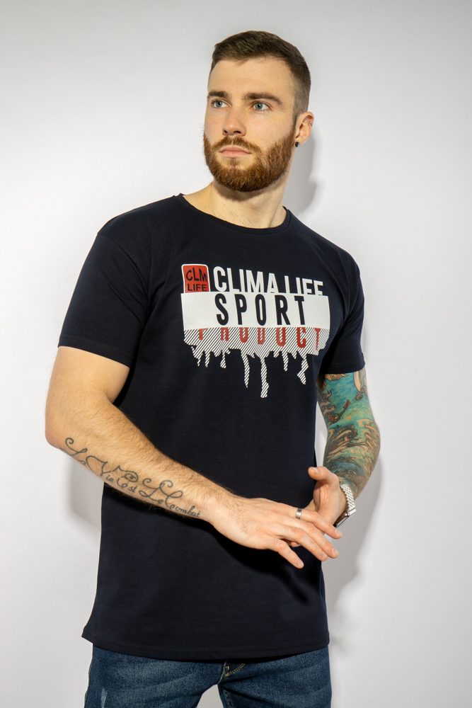 

Футболка с принтом Time of Style 85F263 XL Темно-синий
