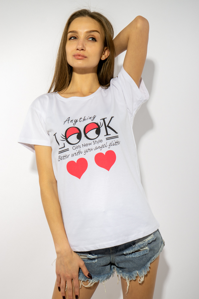 

Стильная женская футболка Time of Style 85F281  Белый, Стильная женская футболка Time of Style 85F281 S Белый