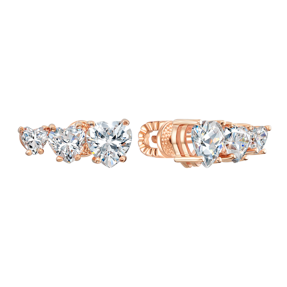 

Серьги из красного золота с кристаллами Swarovski 000138829