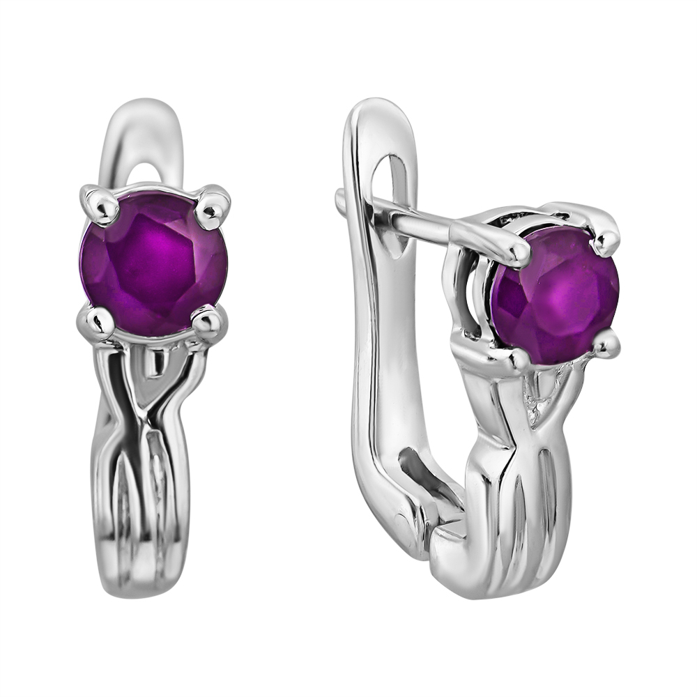 

Серебряные серьги с аметистами 000125587