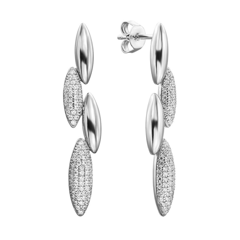 

Серебряные серьги с фианитами 000134016