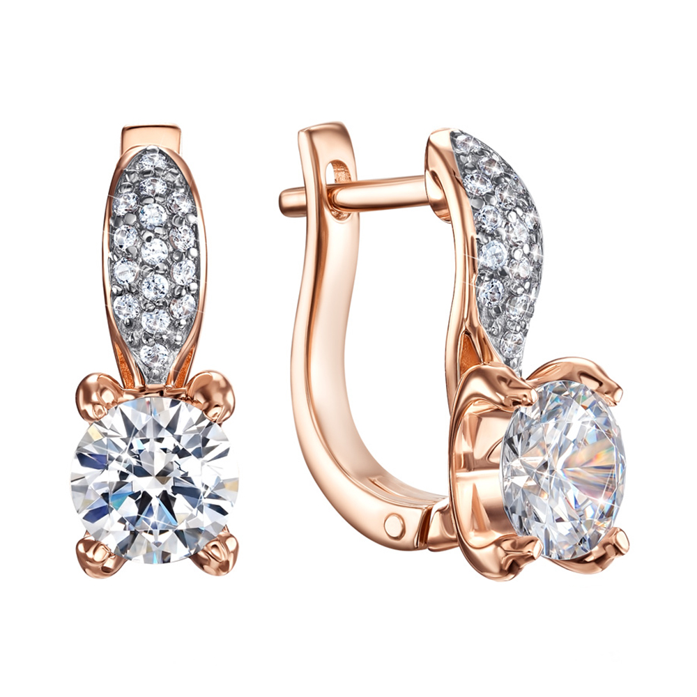

Серьги из красного золота с фианитами S Zirconia 000136803
