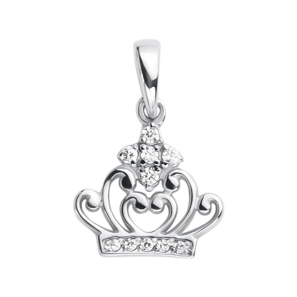 

Серебряный кулон-корона с фианитами 000113851