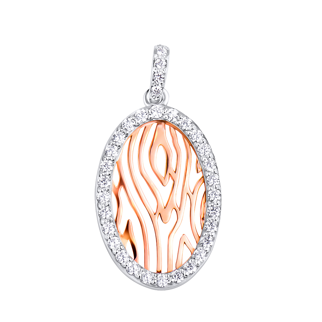 

Кулон из красного золота с цирконием 000117609