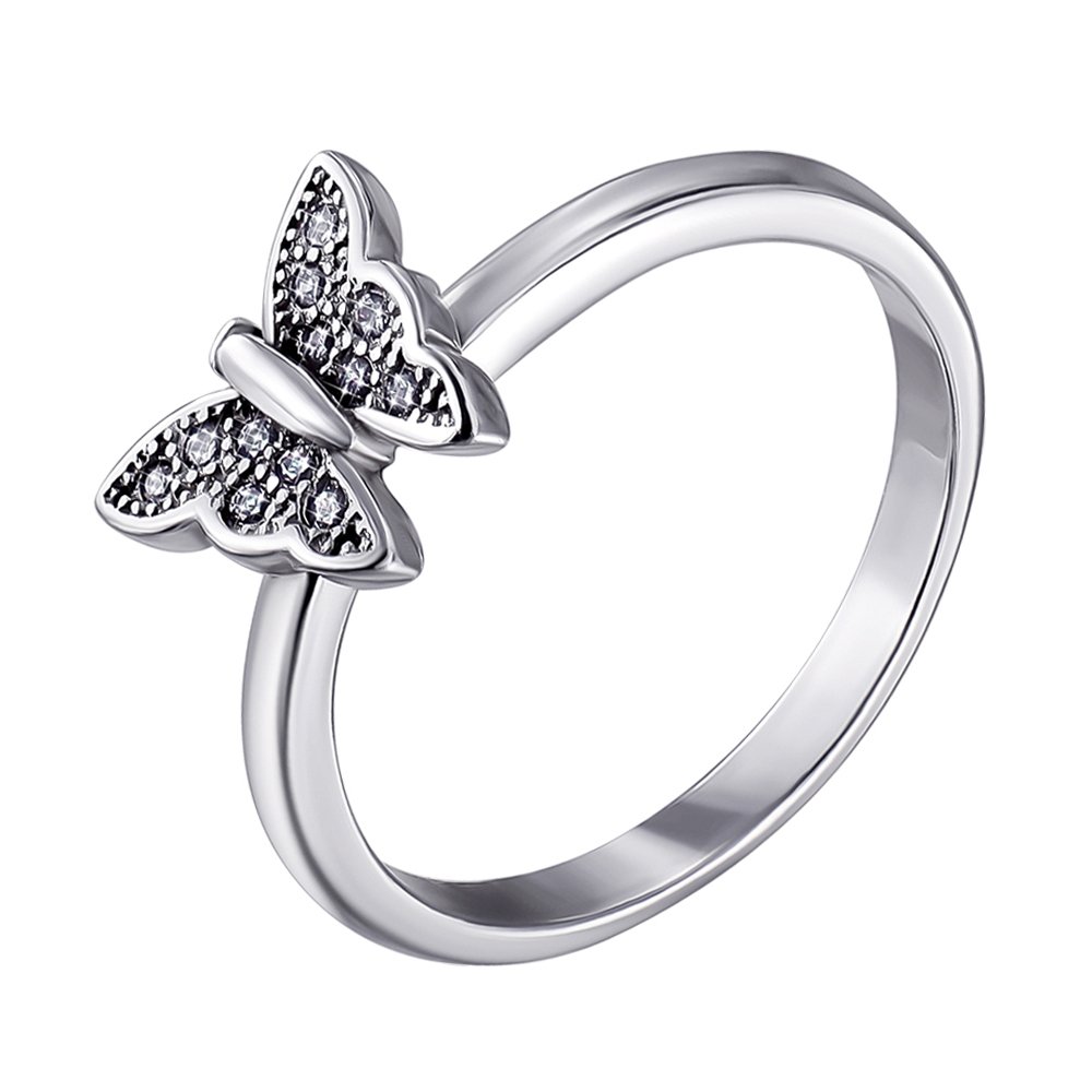 

Серебряное кольцо с цирконием 000140048 18 размера