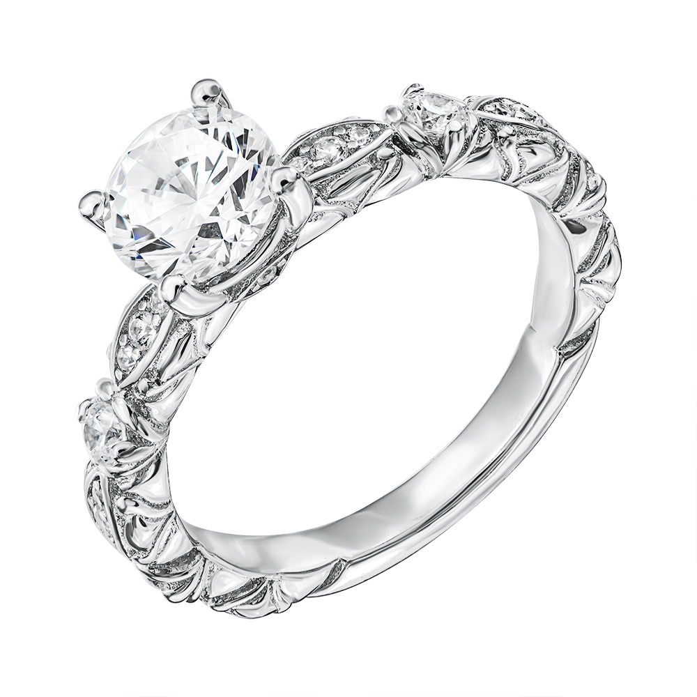 

Серебряное кольцо с фианитами 000133960 16.5 размера