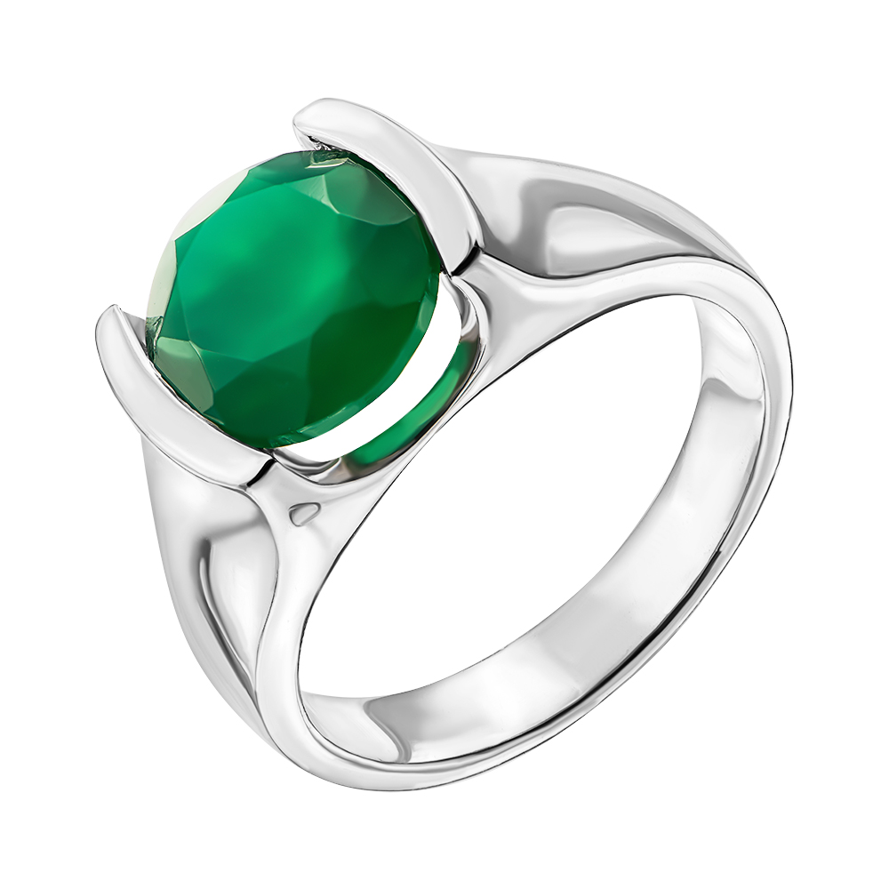 

Серебряное кольцо с агатом 000137394 15.5 размера