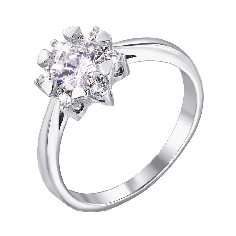 

Серебряное кольцо с фианитами 000129320 16.5 размера
