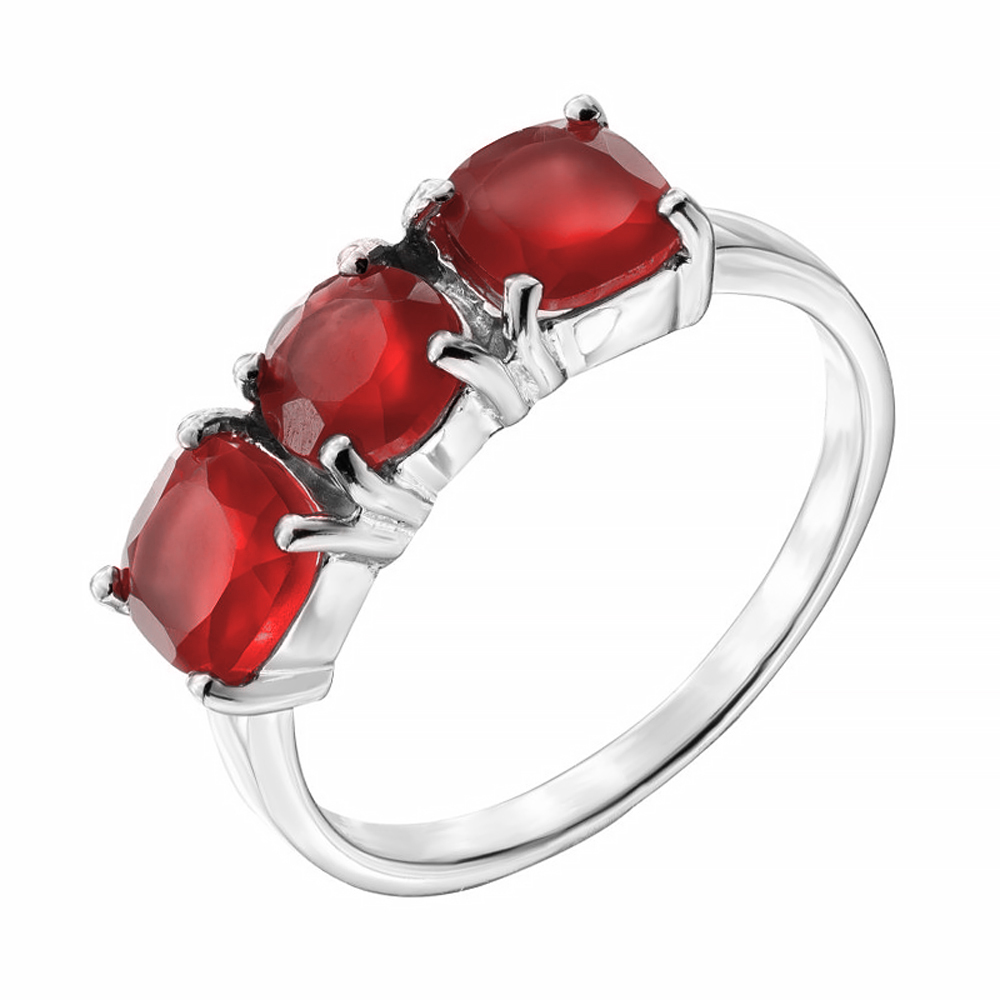 

Серебряное кольцо с гранатами 000140143 17 размера
