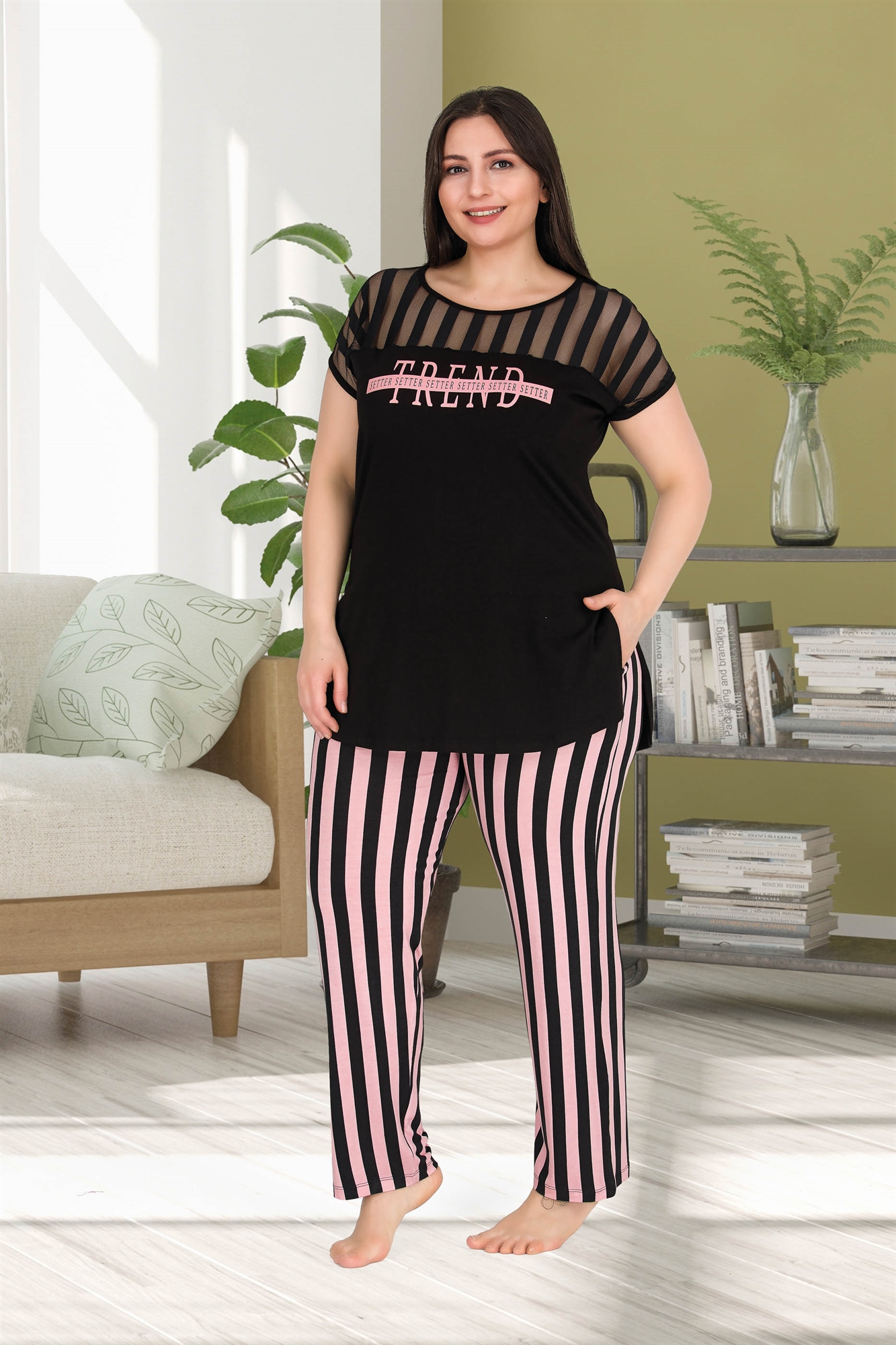 

Жіноча піжама великий розмір Lady 10772 2XL Мультицветной