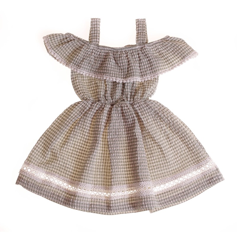 

Сарафан для девочки BUSHRA 211049 110 см хаки/кремовый (479764)