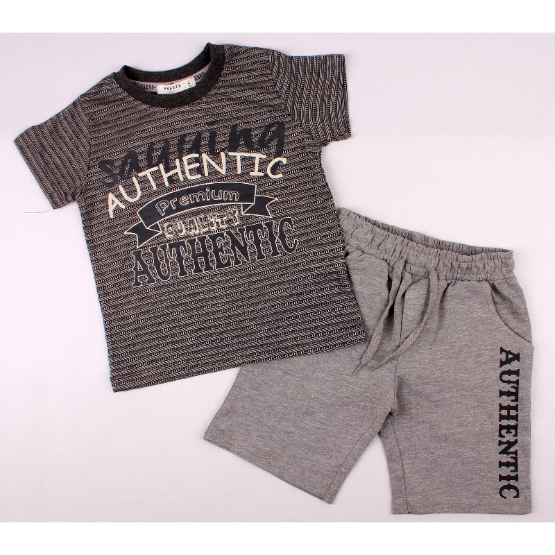 

Футболка + Шорты для мальчика BREEZE 10581 134 см т-серый (479652)