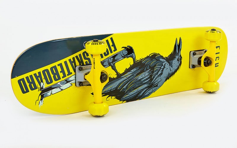 

Скейтборд Fish Crow SK-414-8 Желтый-черный (MR10598)