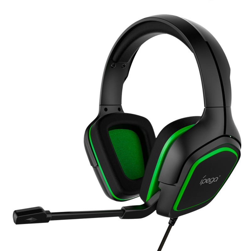 

Игровые наушники IPega Gaming PG-R006G с микрофоном проводные Black-green (PG-R006G )