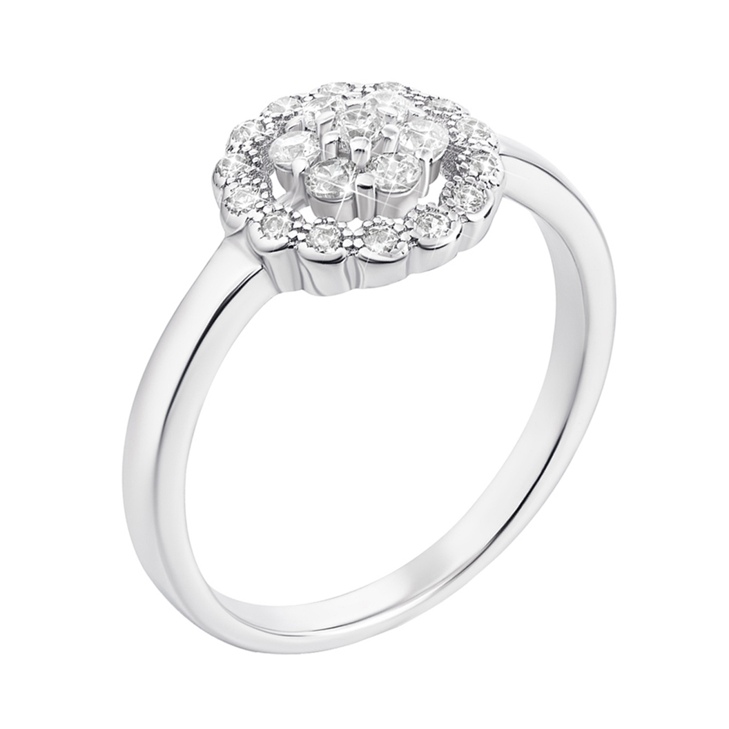 

Серебряное кольцо с фианитами 000133969 18 размера