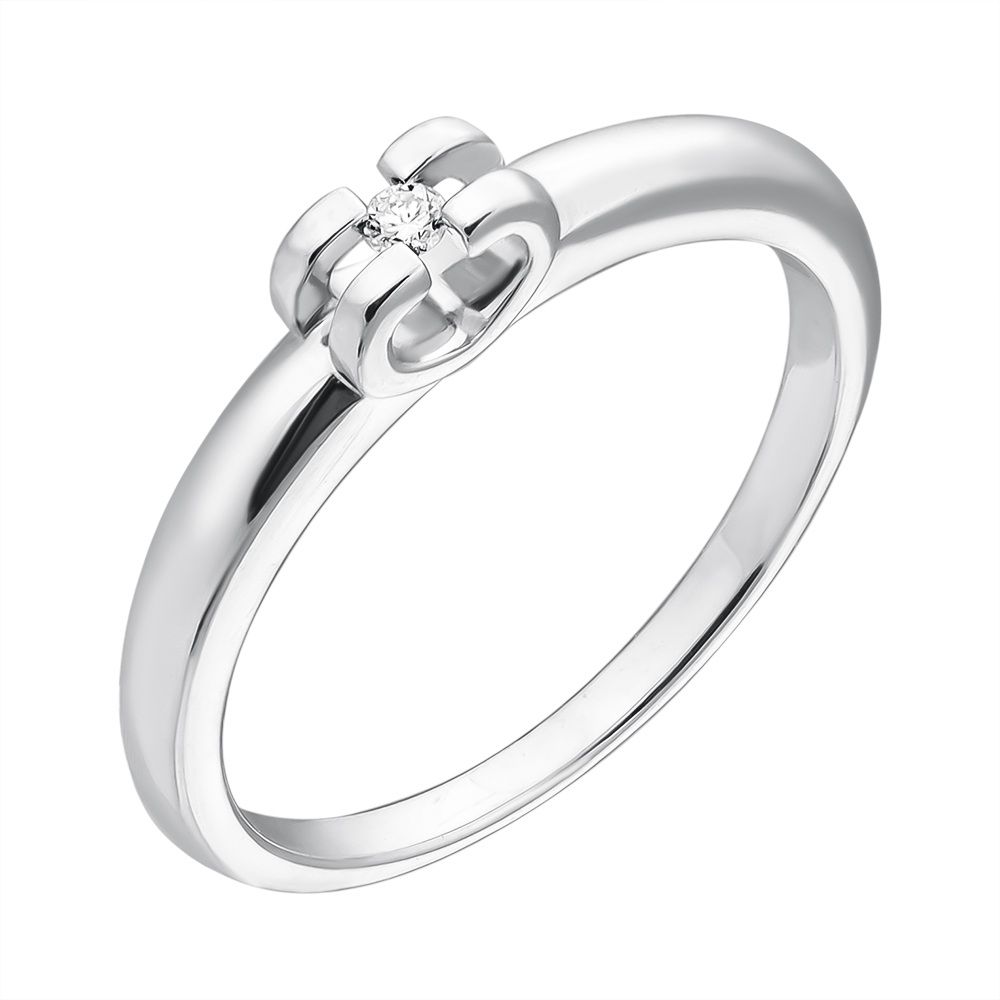 

Серебряное кольцо Ирина с бриллиантом 000046032 17 размера