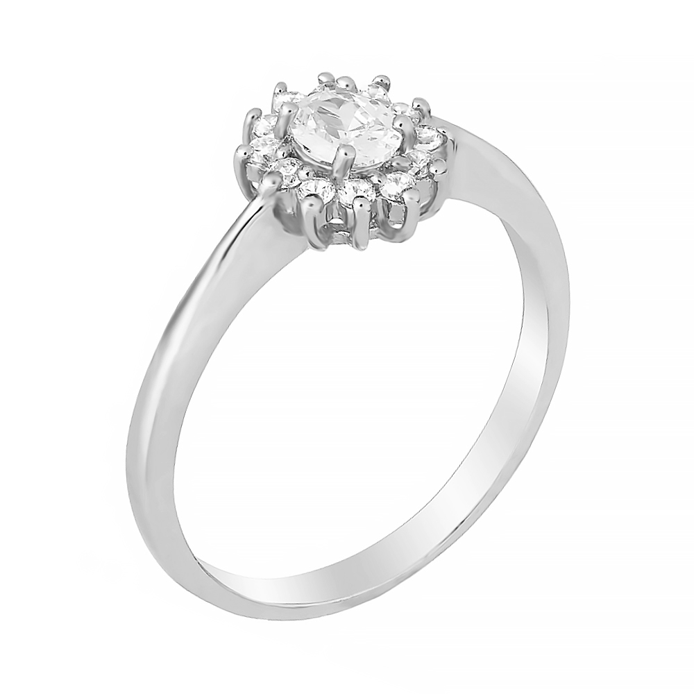 

Серебряное кольцо с фианитами 000028296 16 размера