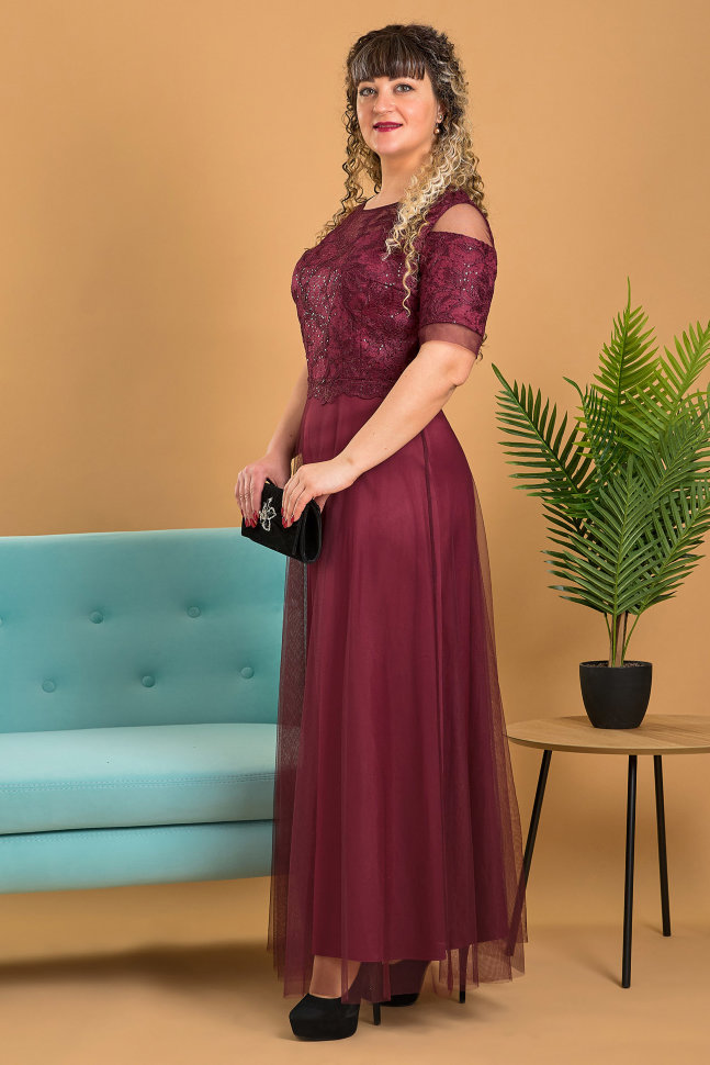 

Платье Alenka Plus 14301-2 бордовый, Платье Alenka Plus 14301-2 бордовый, 58