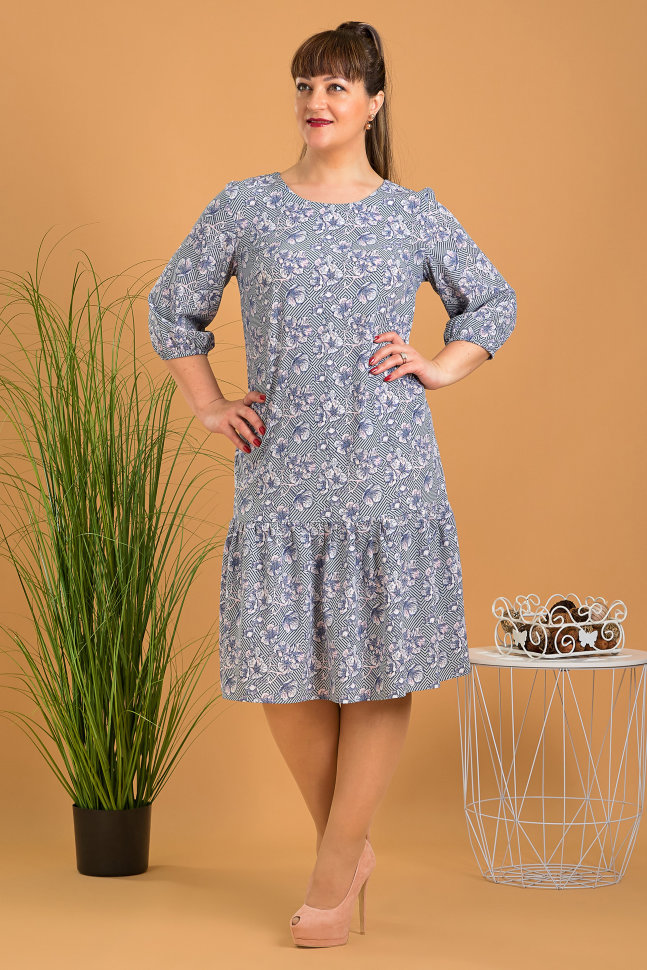 

Платье Alenka Plus 14306-4 серый, Платье Alenka Plus 14306-4 серый, 52