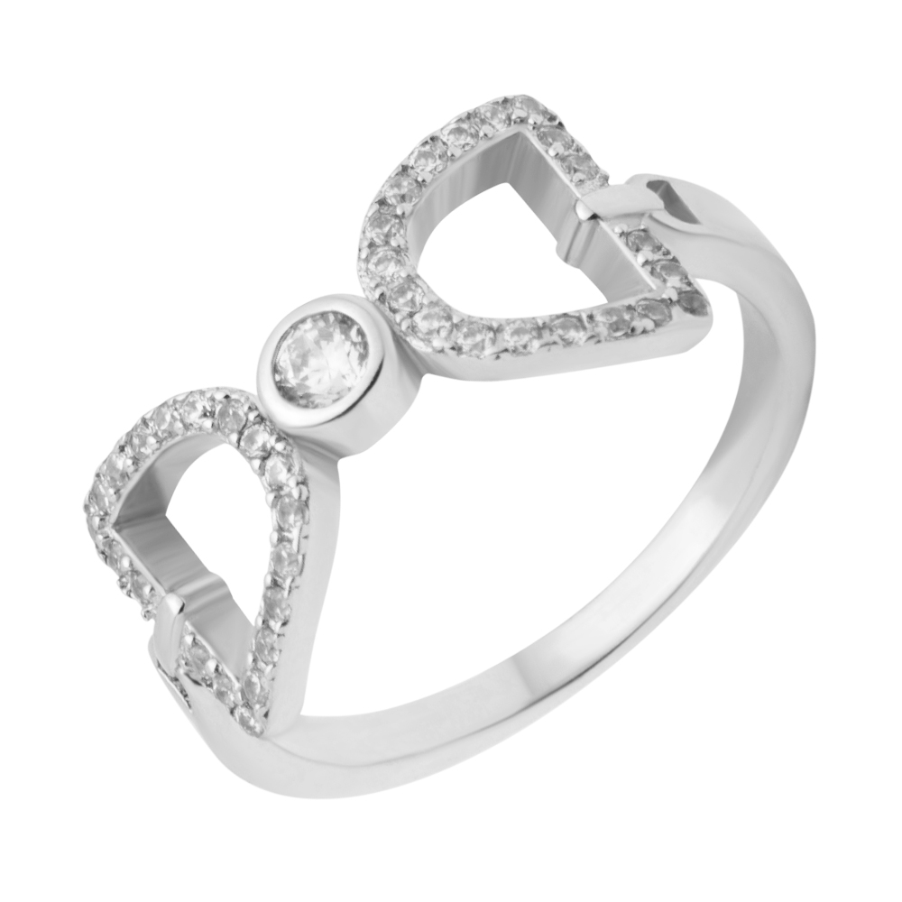 

Серебряное кольцо с фианитами 000118394 16.5 размера