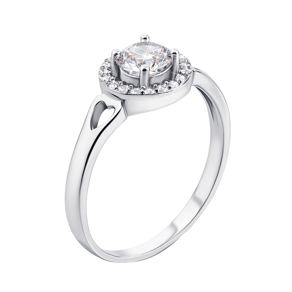 

Серебряное кольцо с фианитами 000133224 17 размера