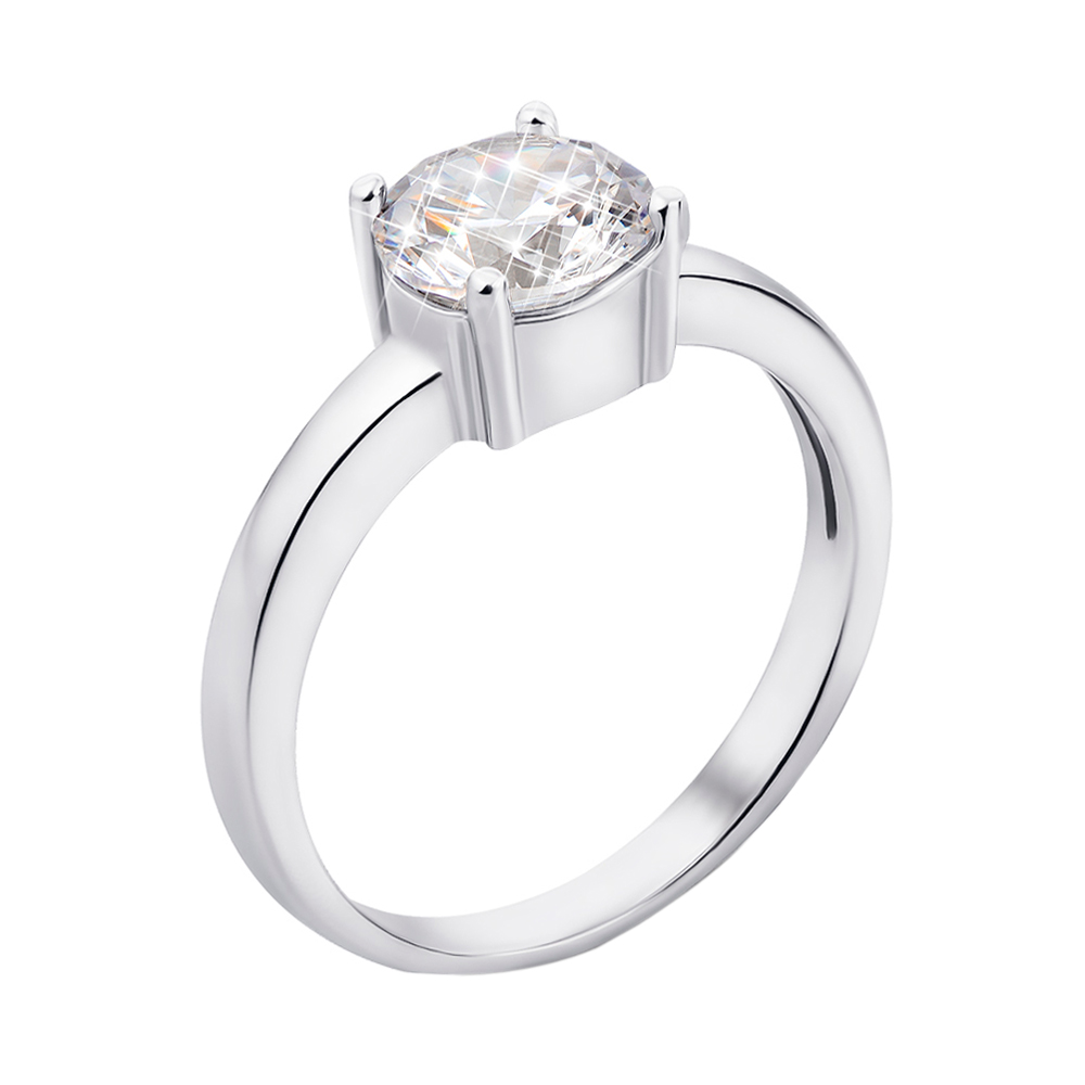 

Серебряное кольцо с фианитом 000133606 17 размера