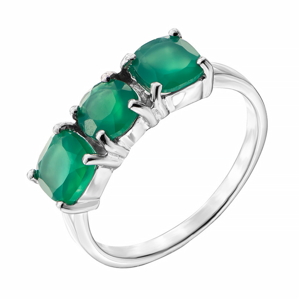 

Серебряное кольцо с агатами 000140587 18 размера