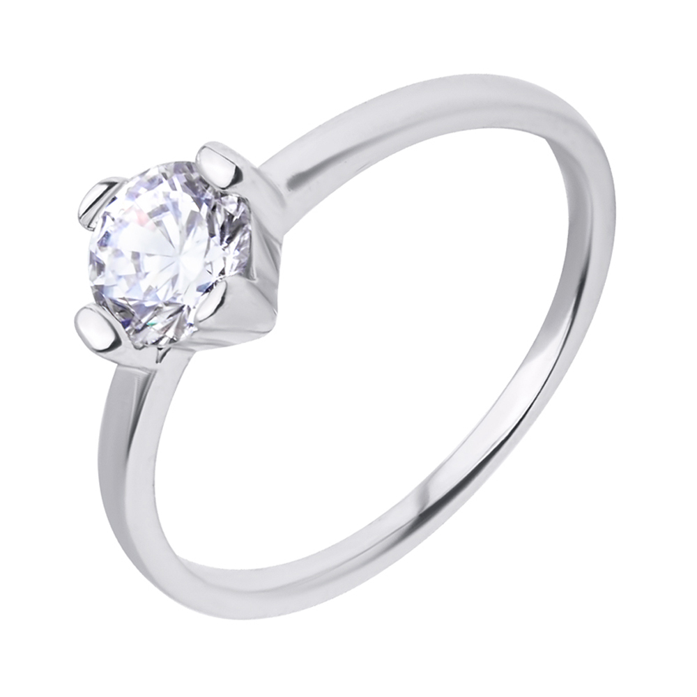 

Серебряное кольцо с фианитом 000116356 16.5 размера
