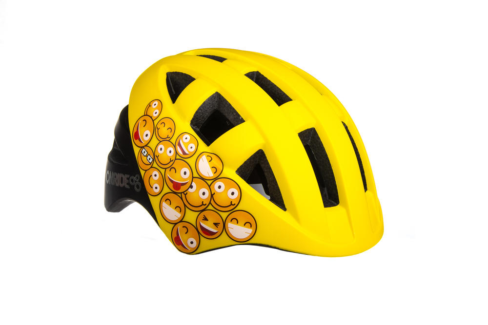 

Велосипедний дитячий шолом ONRIDE Bud S 48-52 Жовтий з чорним (6931610128)