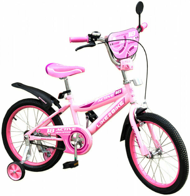 

Двухколесный детский велосипед 16 дюймов Like2bike Active 191628 Розовый