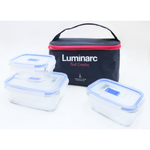 

Набор пищевых контейнеров и сумка Luminarc Pure Box Active P7379 4пр