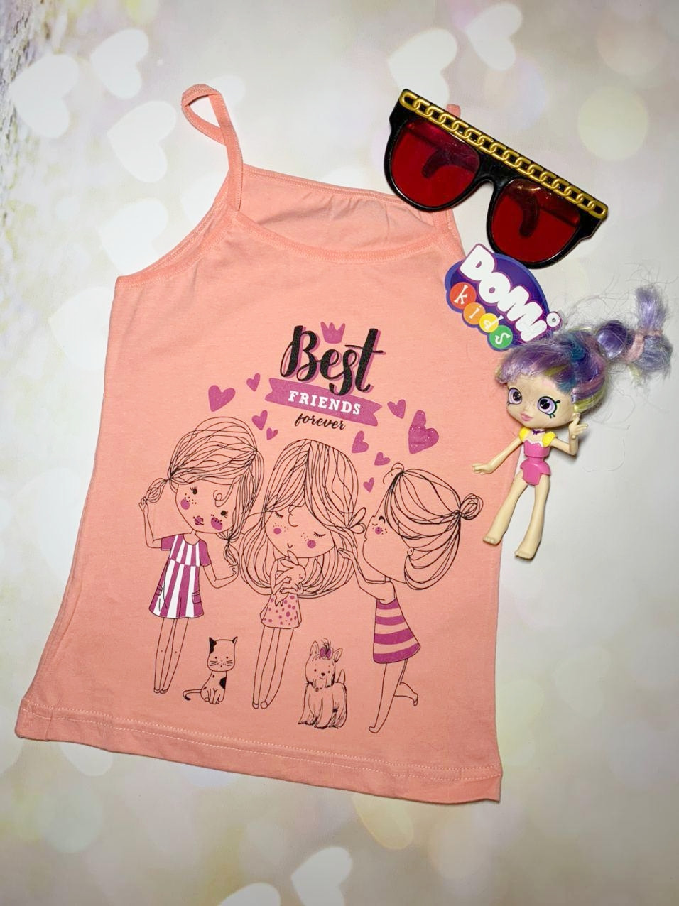 

Майка детская для девочки DOMI kids 68250-34 Персиковый, 8/9 (128-134cm)